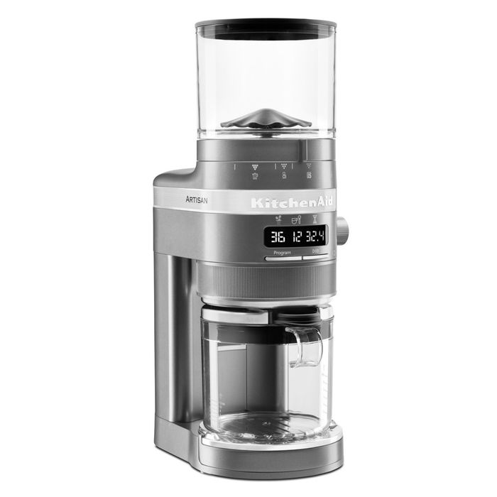 Rasnita electrica de cafea Artisan, KitchenAid Medallion Silver