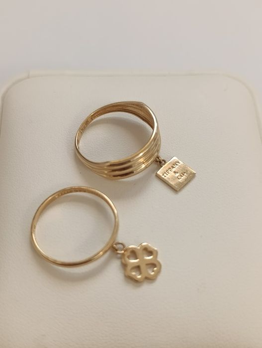 золотая кольцо, Италия бренд TIFFANY . Проба 585 гр, вес 2,10. Р 18.