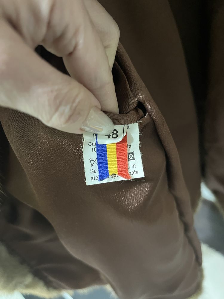 Haina blana naturala nurca și vulpe