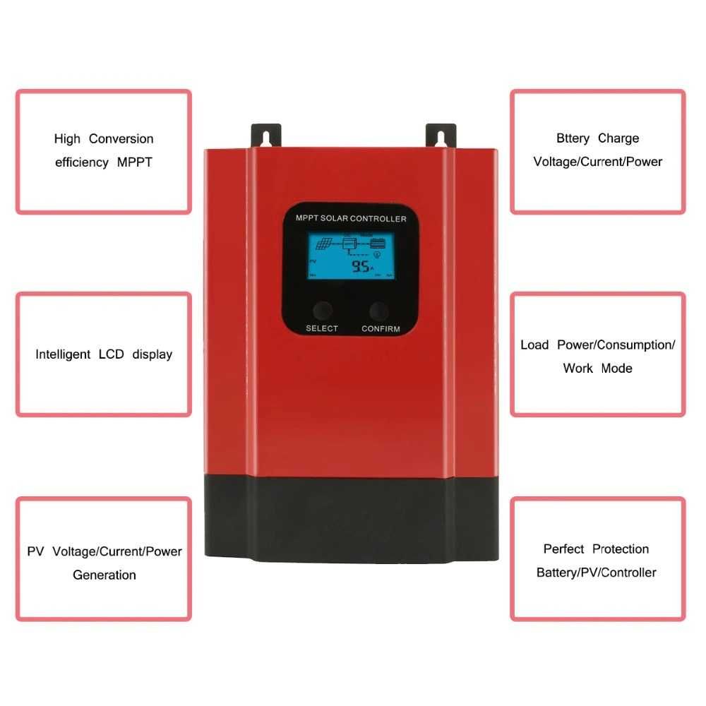 MPPT Solar - 12/24/36/48V- 40A Wi-Fi/USB