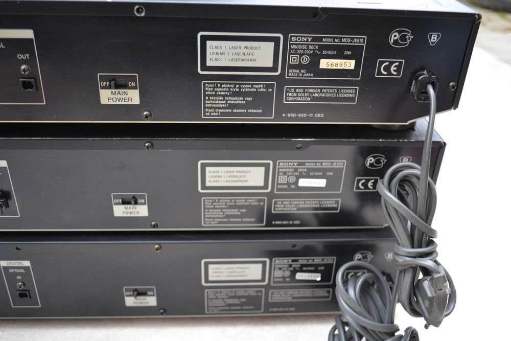 Minidisk  player  Sony   mds je510 / je320  defecte