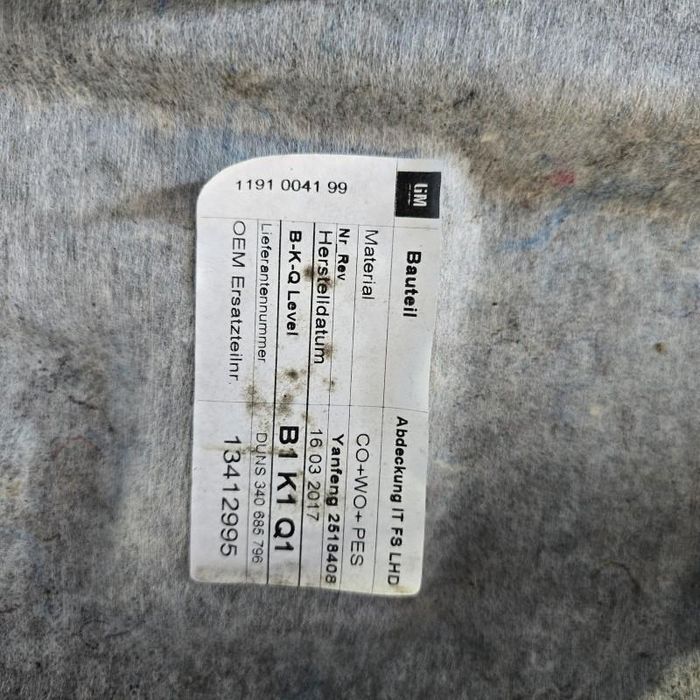 Torpedou cutie acte Opel Astra K facelift 2019 2021