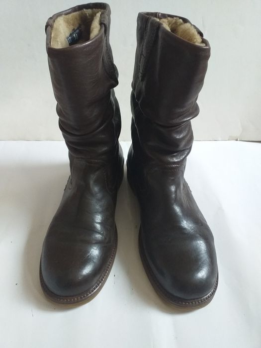 Кожени зимни ботушки (кафяви) Размер 38