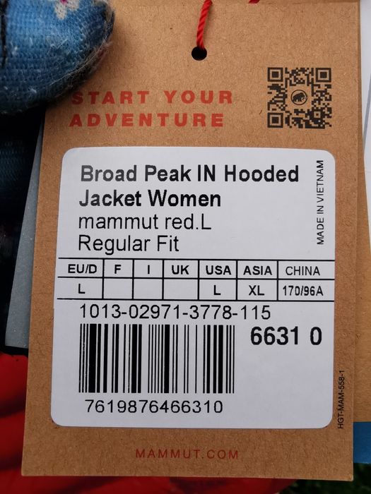 Geacă Puff nouă Mammut Broad Peak