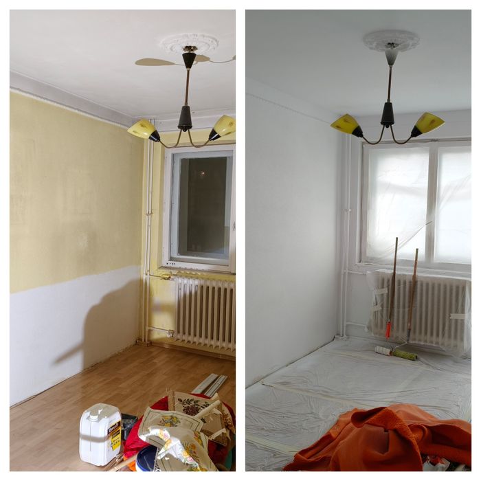 Zugrav/ Vopsea lavabila cu pompa Airless sau trafalet