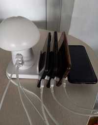 Stand incarcare wireless si USB si lampa veghe