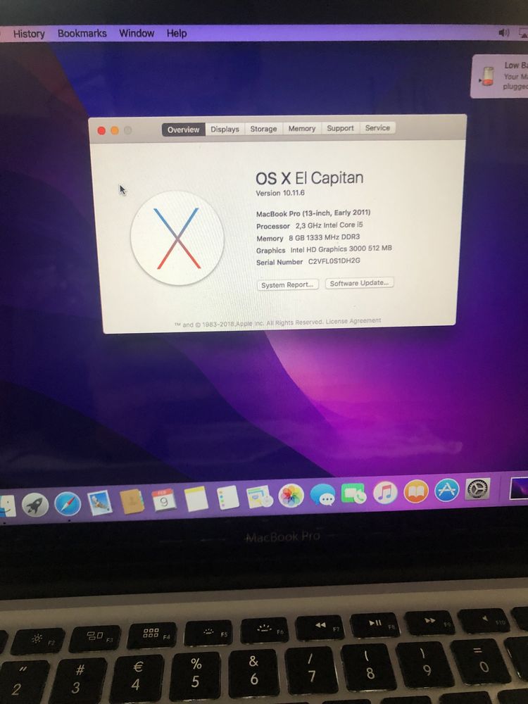 Apple MacBook Pro i5 SSD 8gb