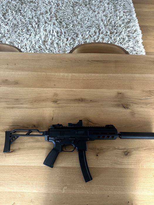 Pușcă airsoft M924 DMP-9 ETU+accesorii, condiție impecabila , garanție