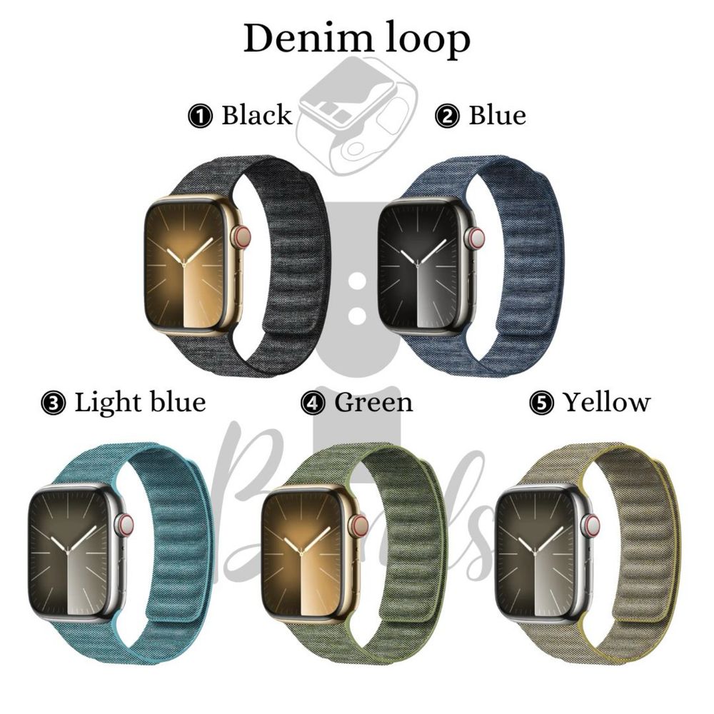 Denim дънкови каишки за Apple Watch ULTRA/SE/10/9/8/7/6/5/4/3