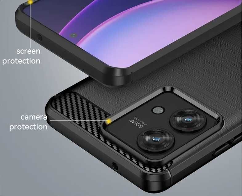Motorola Edge 40 / Edge 30 / Edge 20 - Удароустойчив Кейс Гръб CARBON