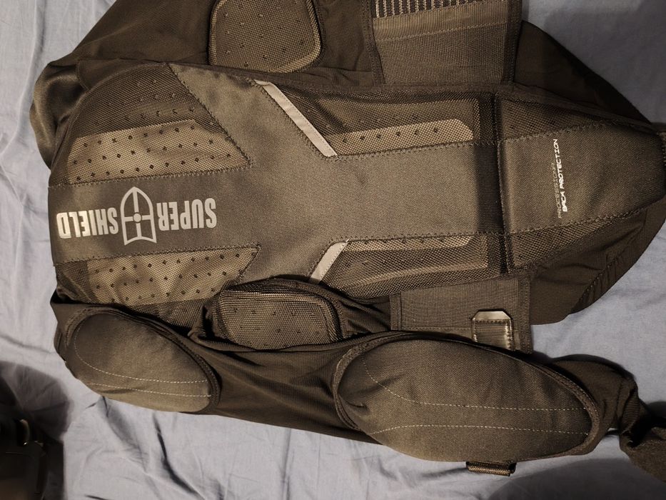 Casca moto MTR xl + protectie super shield + genunchiere 1,90