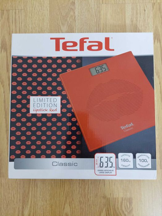 Cantar corporal Tefal Decor PP1149V0 160kg Lcd 30x30cm Rosu/Abstract