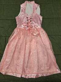 Розова Баварска рокля. Размер S