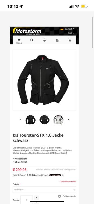 Geaca moto ISX Tourster -STX noua !