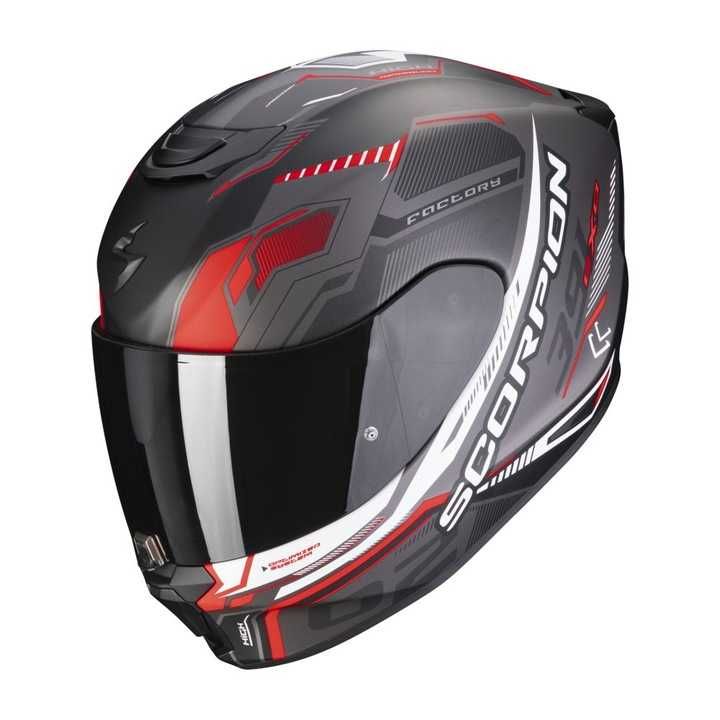 Каска SCORPION EXO 391 Haut Matt Black/Silver/Red Размер XL