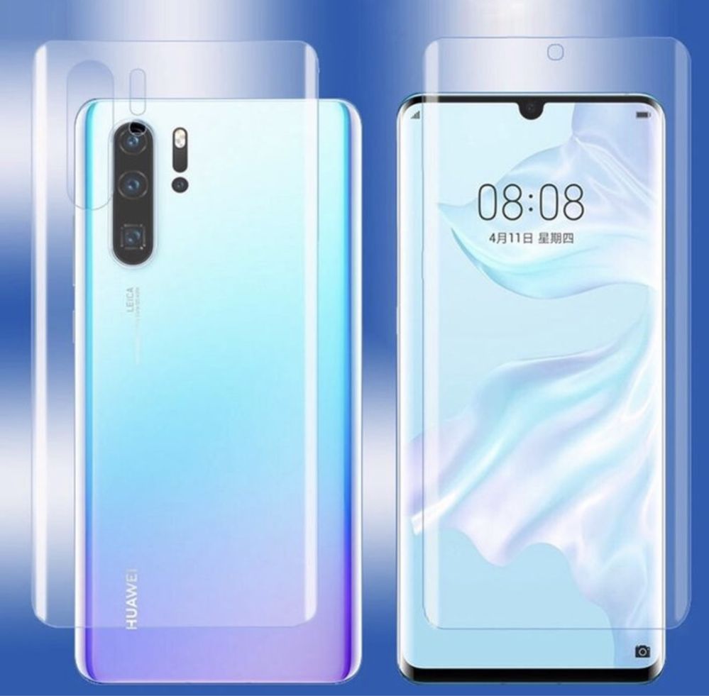 Huawei P30 P40 Pro Folie Curbata Silicon Regenerabil Transparenta