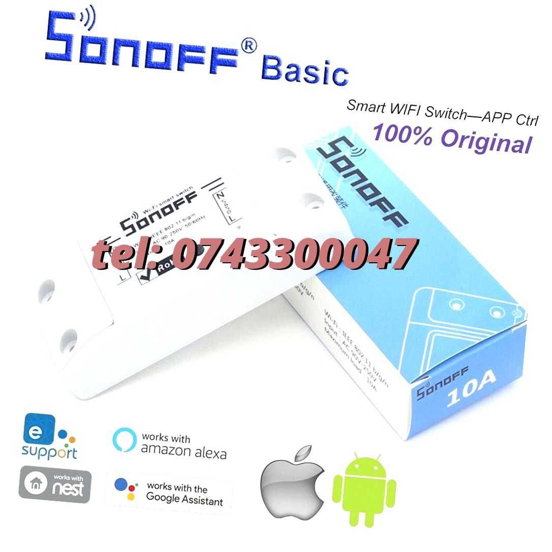 Releu Wireless Sonoff Automatizari Cu Control La Distanta Prin Telefo