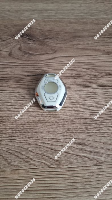 Силиконов кейс за ключ на БМВ/BMW Ромбоид бял