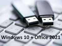 STICK USB sau DVD bootabil Windows 10 Pro + pachet Office + Licenta