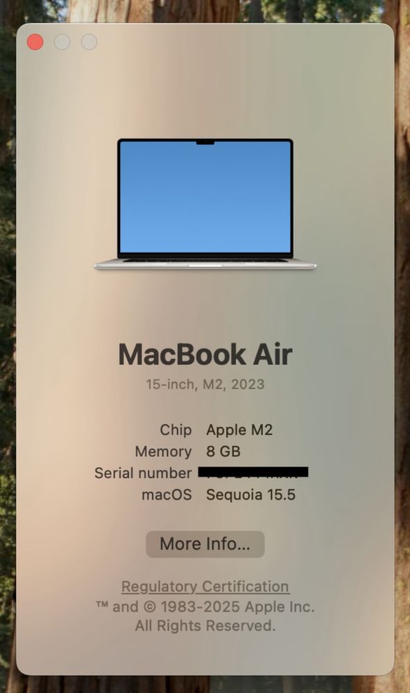 Apple MacBook Air 15” 2023 M2 8GB RAM 512GB SSD Starlight