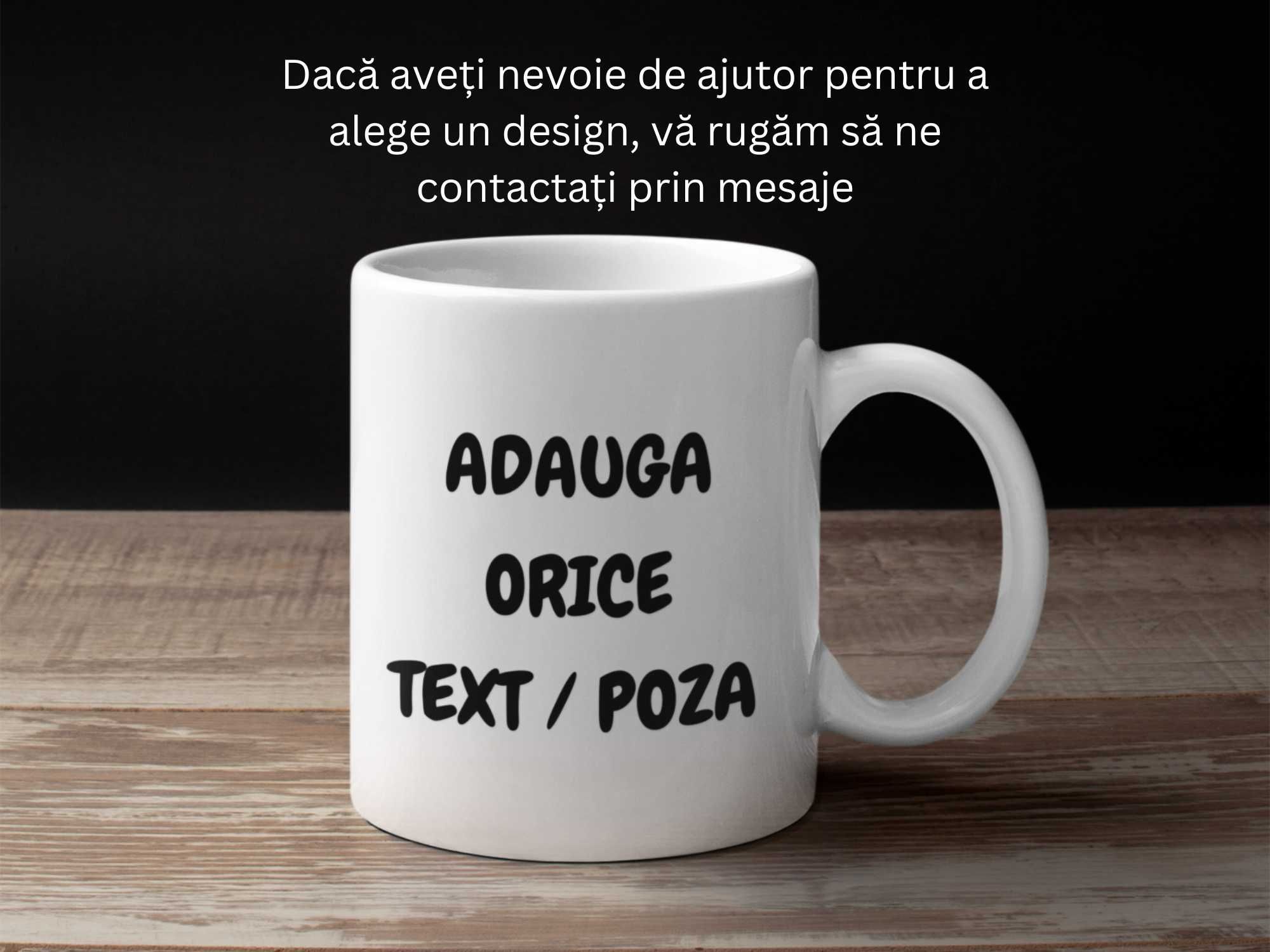 Cana personalizata 330ml - orice mesaj / poza / design.