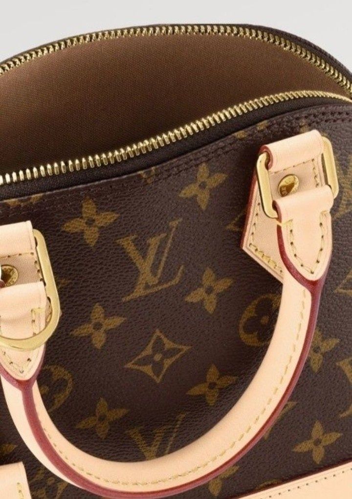 Set Louis Vuitton (geanta LV Alma mini+portofel)saculet, etichetă