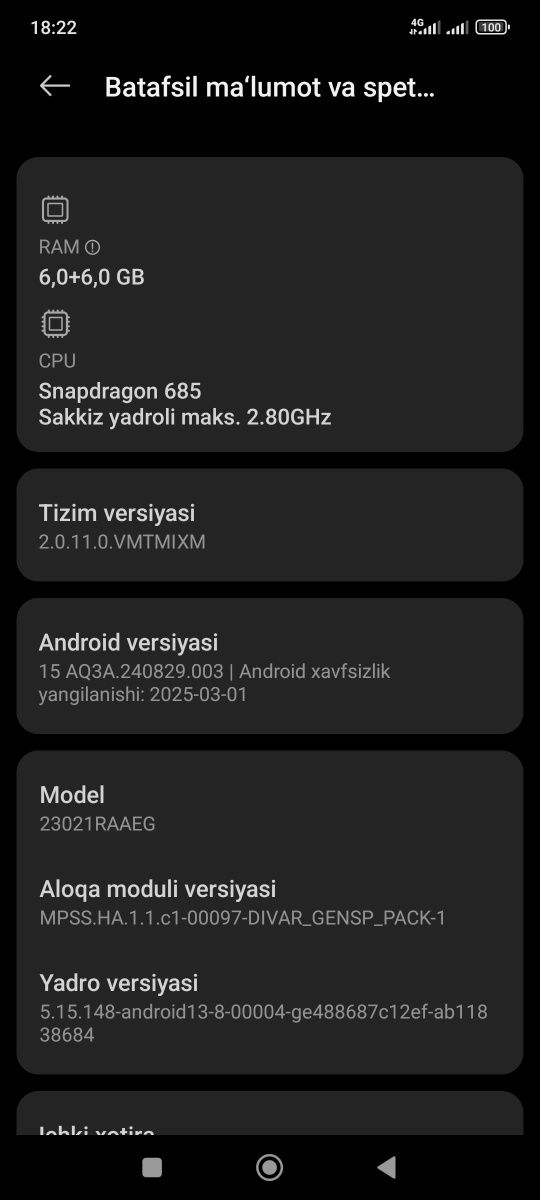 Redmi not 12 A 6+6 .128gb