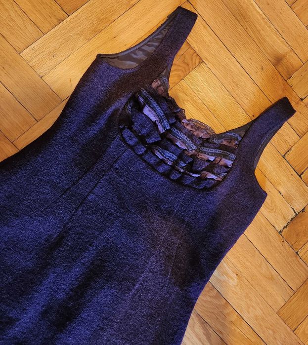 Sarafan din bucle de lana,deosebit de frumos,firma Fancy,marimea 46