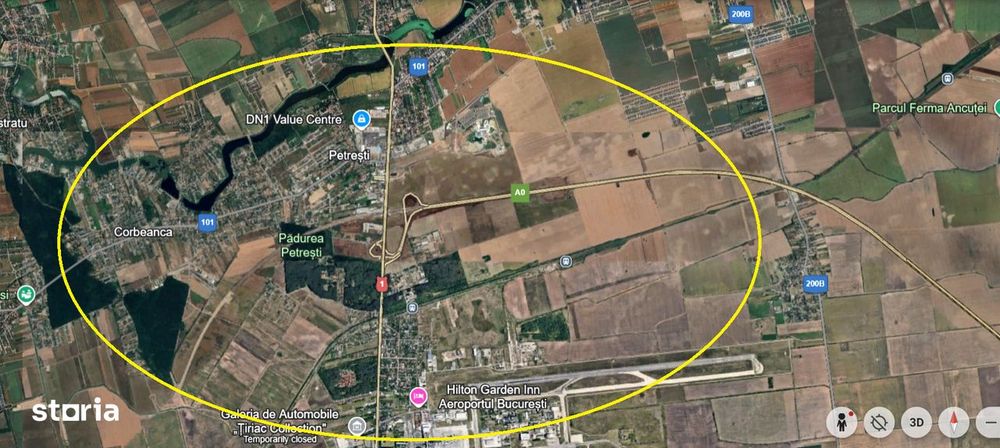 Teren 280000mp Balotesti acces din DN1 , Soseaua Unirii si A0