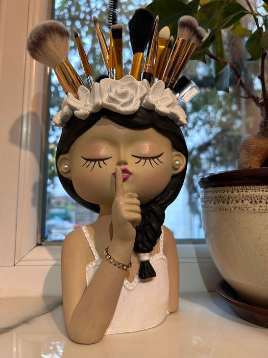 Aranjament Crăciun-Suport pensule machiaj