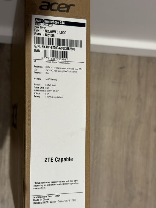 Acer Chromebook 314, 14 “ FHD, 4Gb Ram, sigilat, OCAZIE