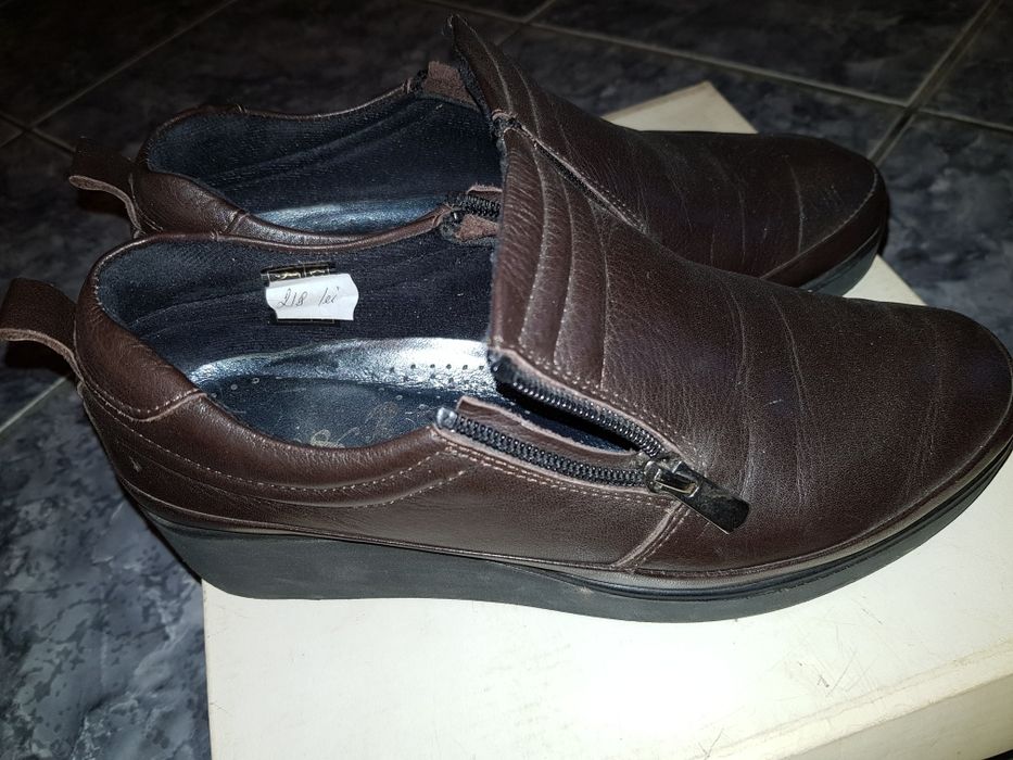 Pantofi maro piele naturala dama 37 R&R Boutique