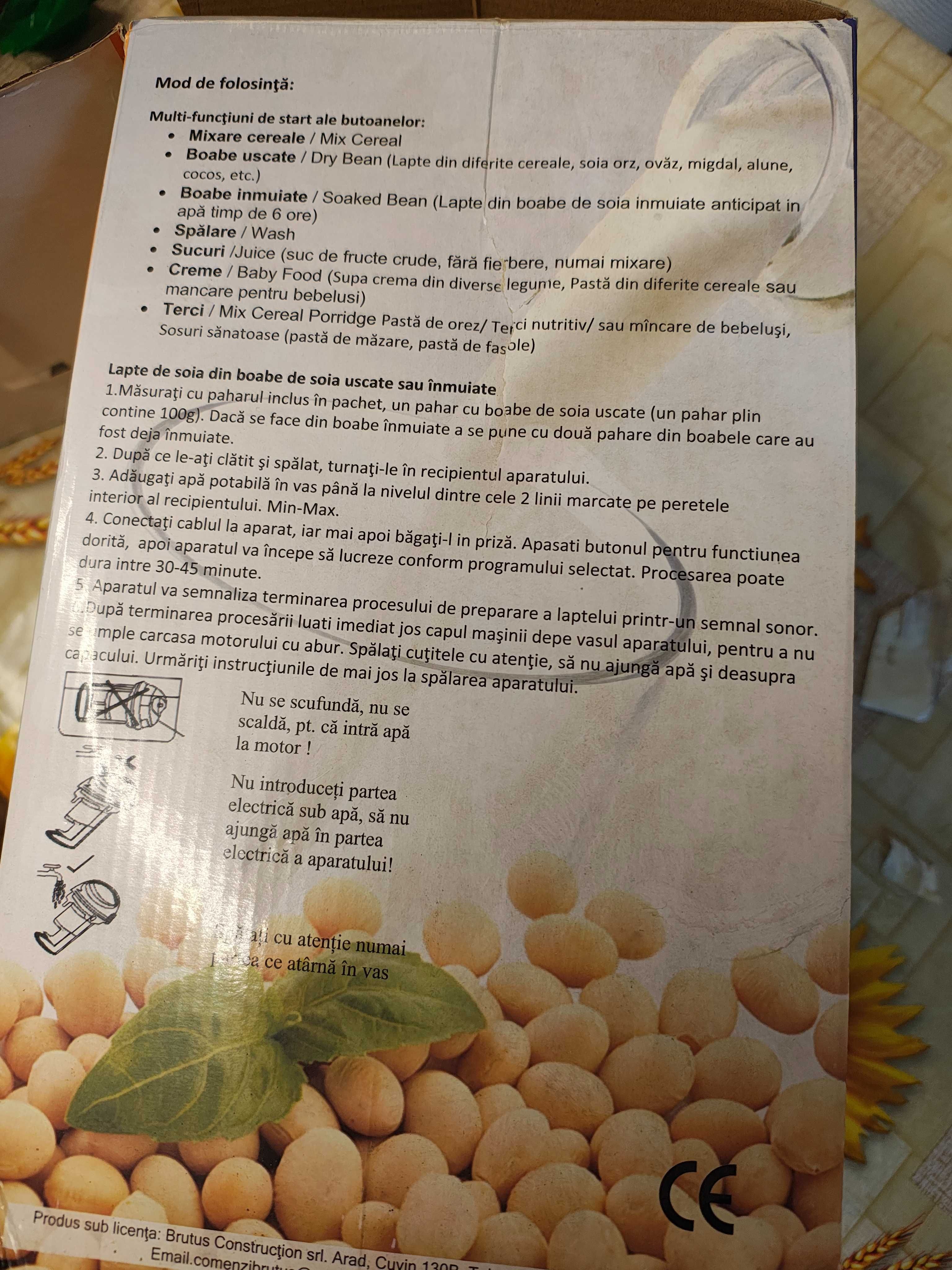 Aparat pt. preparat lapte vegetal, supe, sucuri... cu/fără fierbere