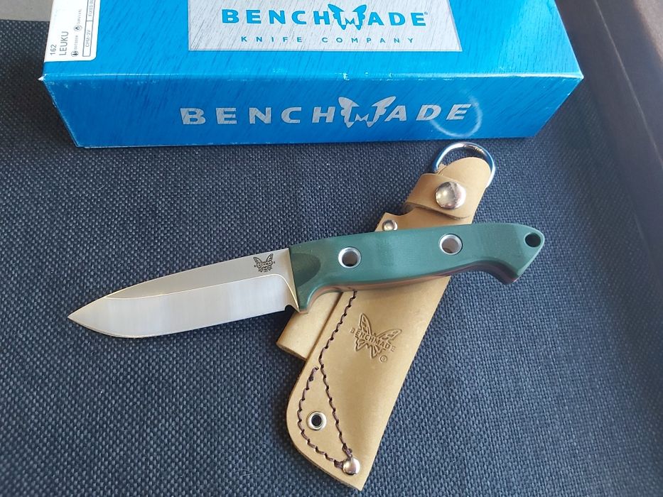 Нож Benchmade Bushcrafter с кожена кания