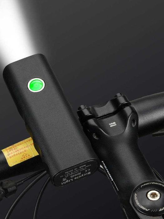 Lumina alba LED frontala ghidon bicicleta reincarcabila far lanterna