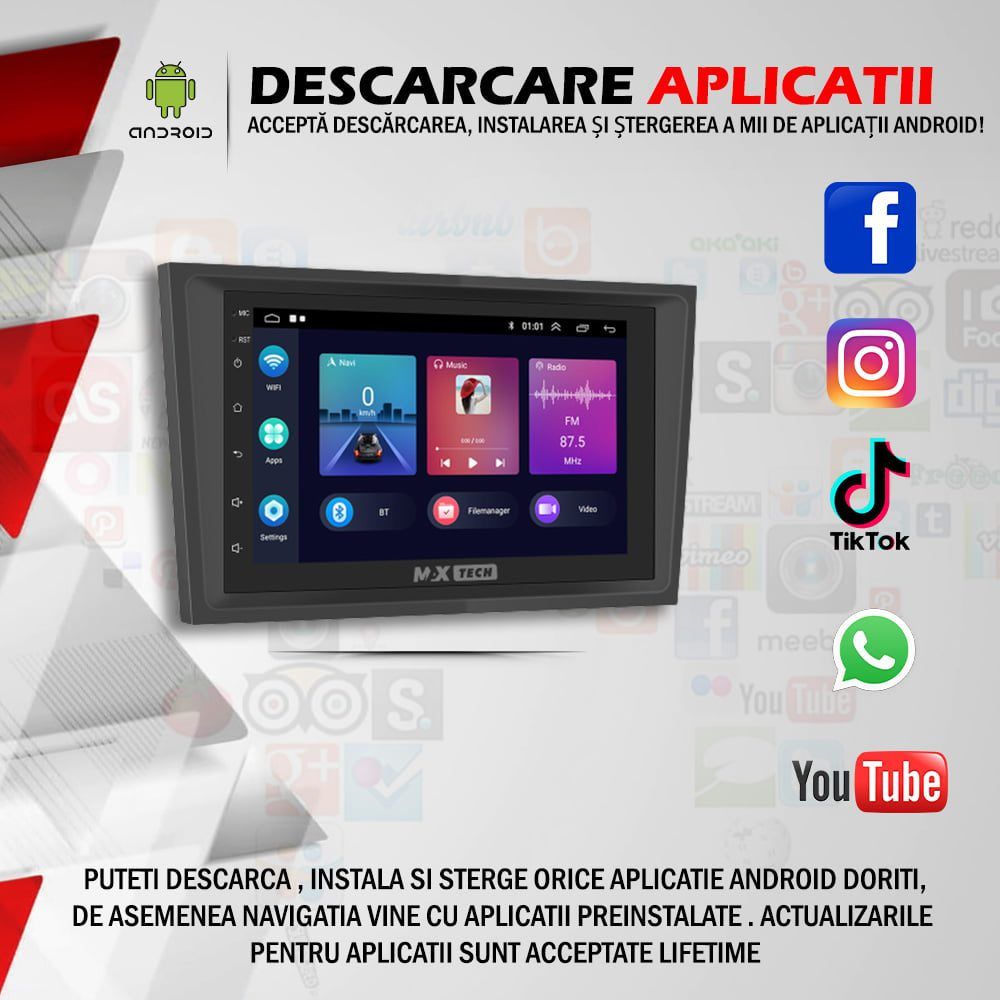 Navigatie Opel dedicata, MaxTech®, Android13, ecran de 7 inch, GPS