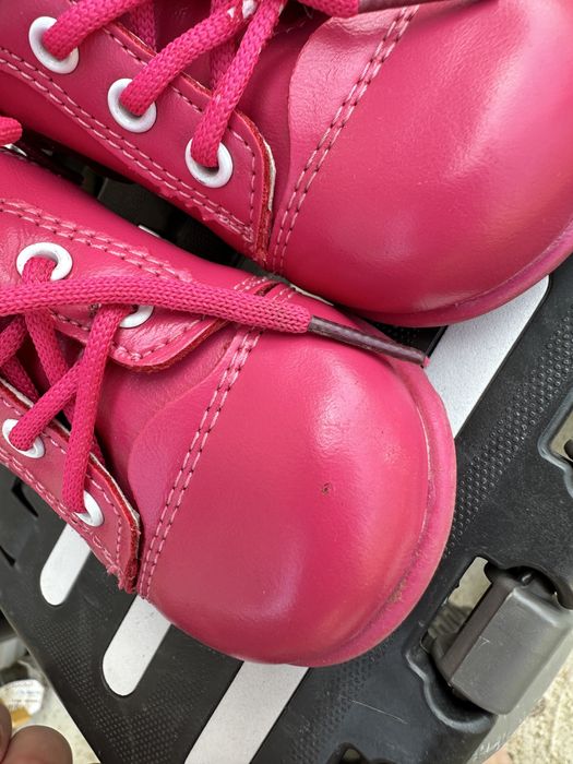 Pantofi roz fete piele