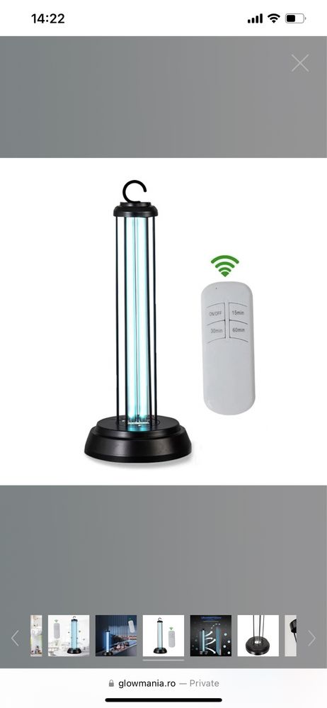 Lampa UVC bactericida