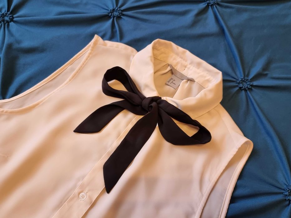 Camasa fara maneci HM, ivory marimea 38