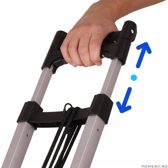 Carucior pliabil, reglabil cu roti pentru transport, 40 x 40 x 100 cm,