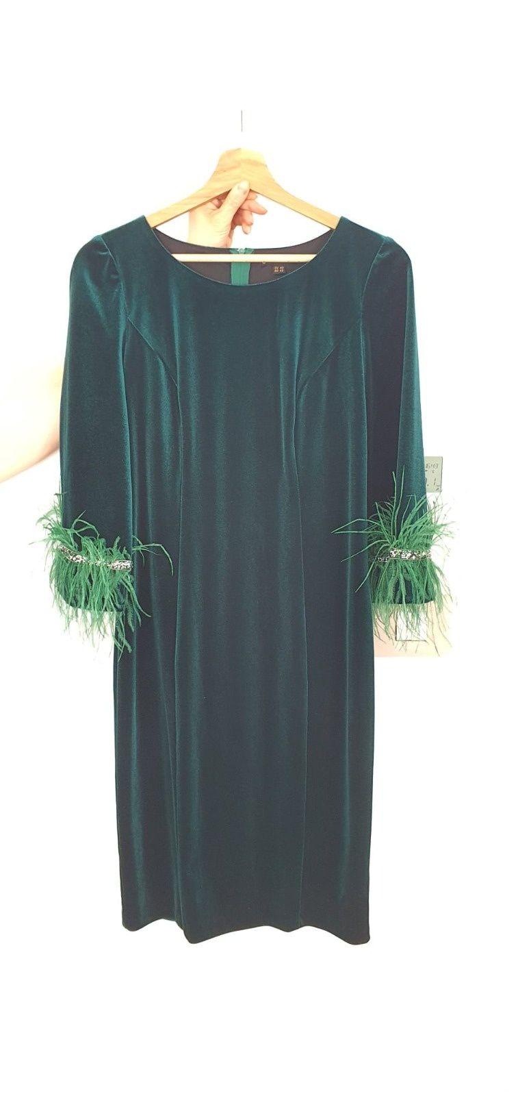 Rochie de catifea cu fulgi naturali