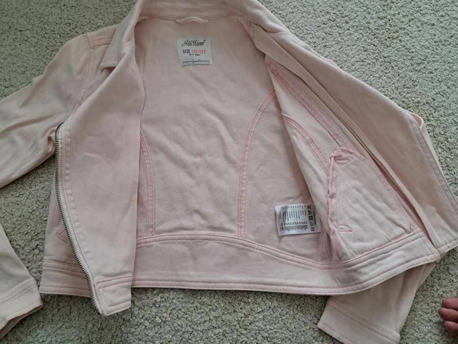 Geaca blugi roz hm marimea 146 152 pentru 11 - 12 ani
