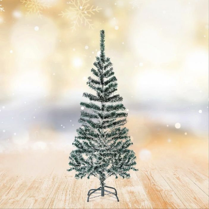 Brad artificial – 150 cm – cu aspect înzăpezit – PVC