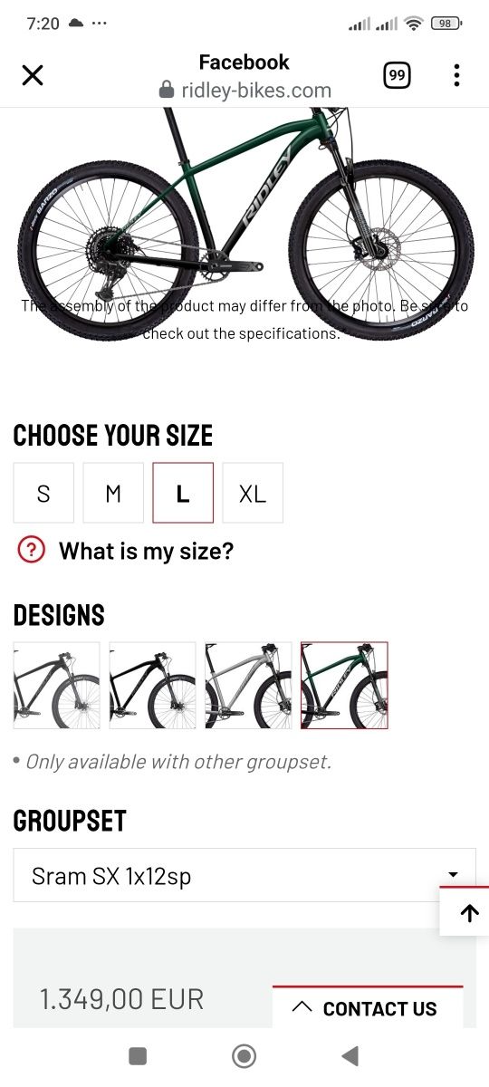 Ridley 29r 1x12 vit. rockshox (cube ktm)