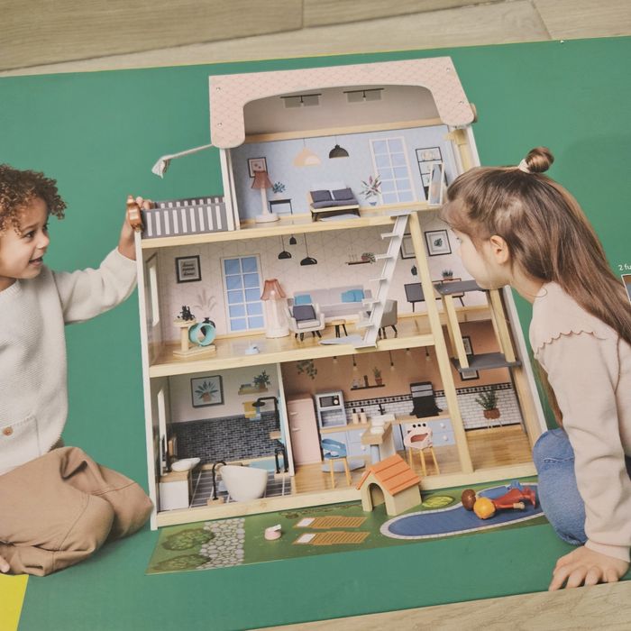 Casa de papusi lemn 54 accesorii