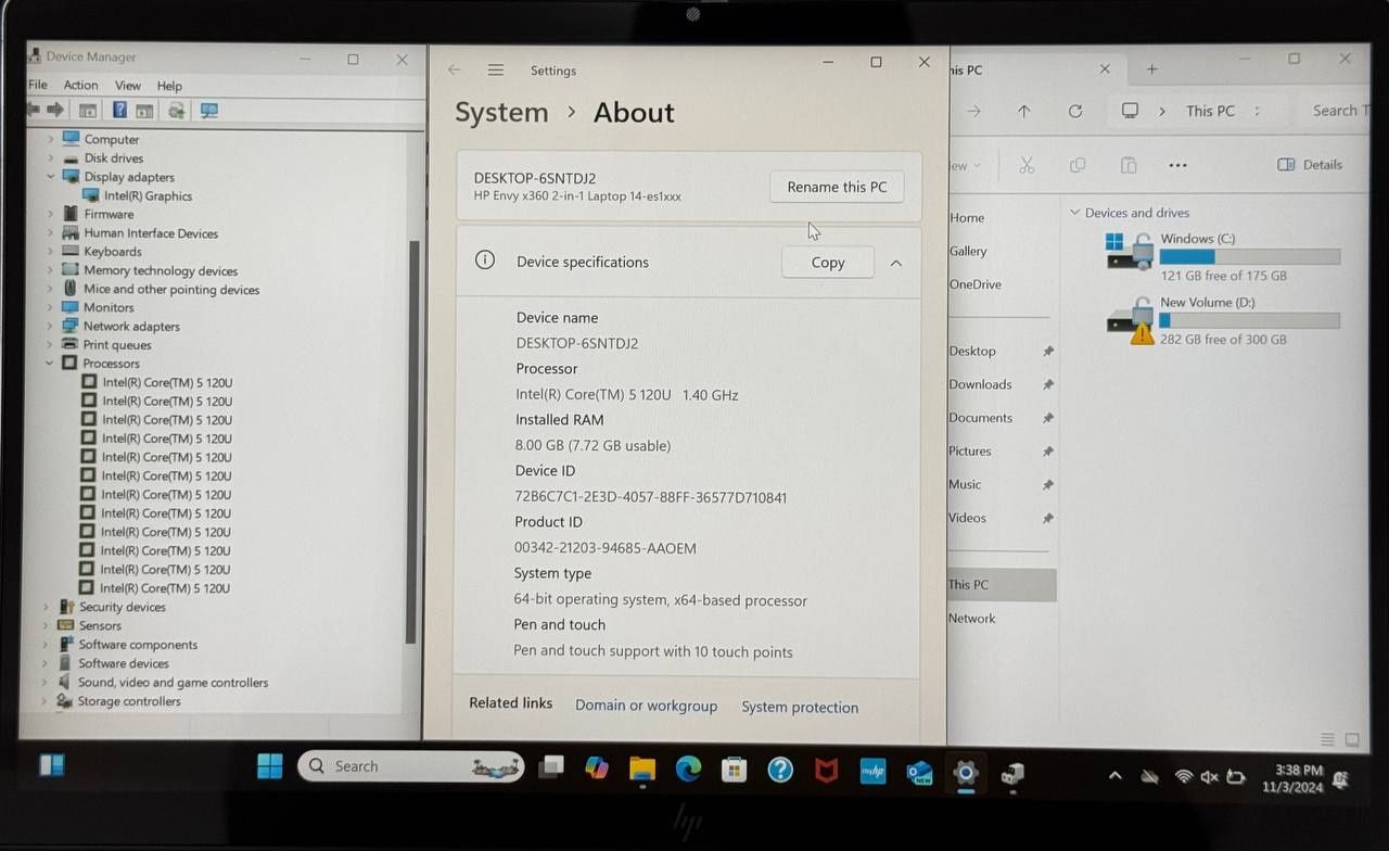 Hp envy x360  Doimiy xotira 512gb operativka 8 gb sichqoncha bonusga