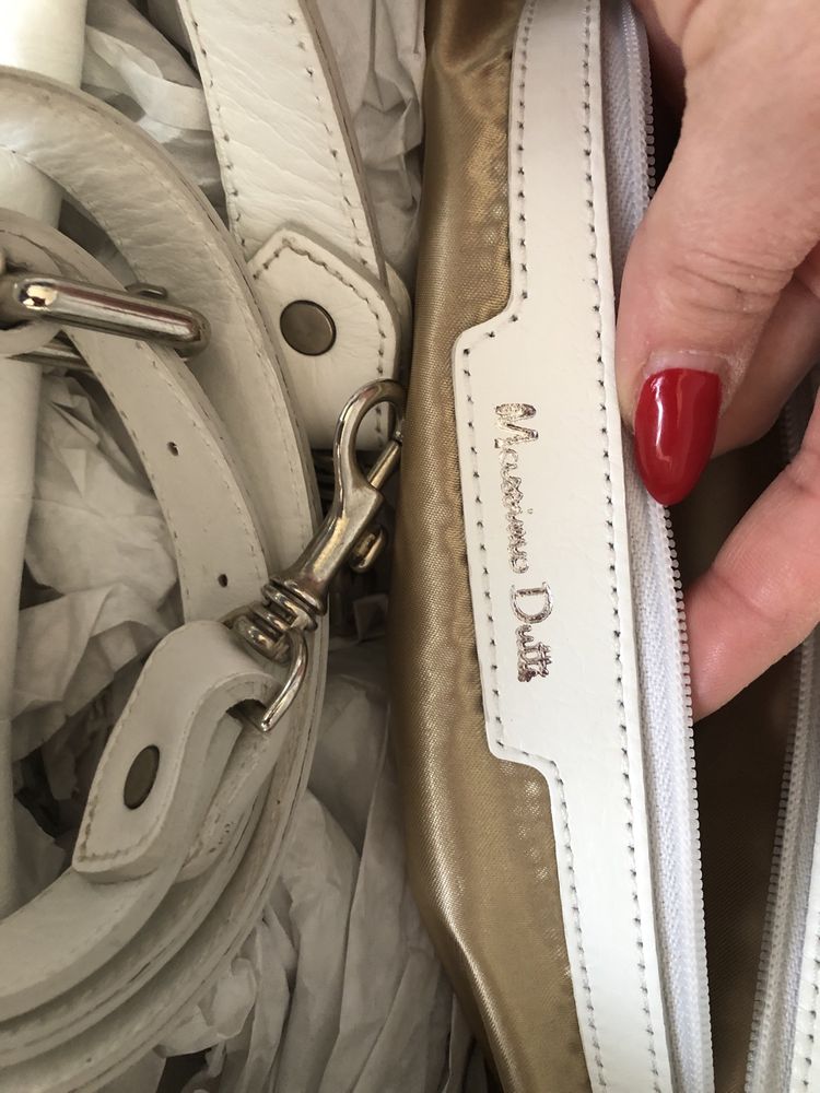 Дамска чанта естествена кожа Massimo Duti