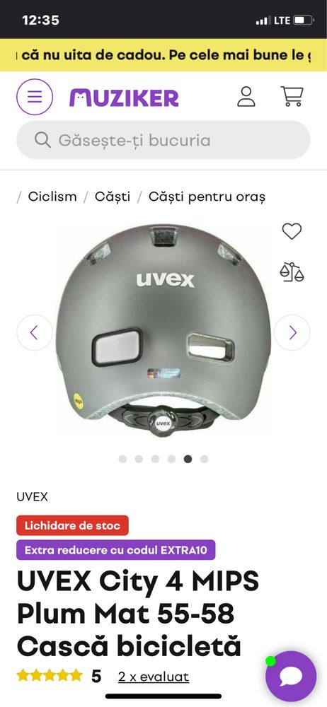 Uvex casca bicicleta helmet