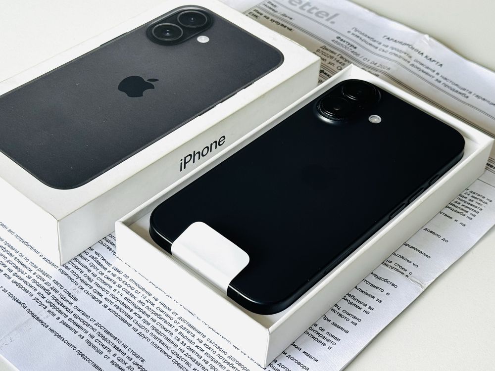 Iphone 16 128GB Black Гаранция почти 3 години