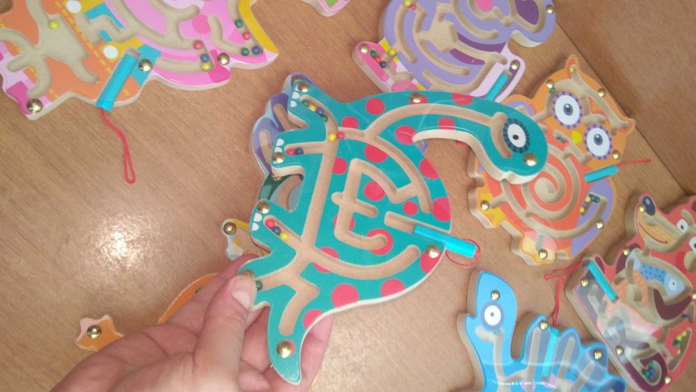 Дървени магнитни лабиринти 10 модела НОВО! / Дървени играчки